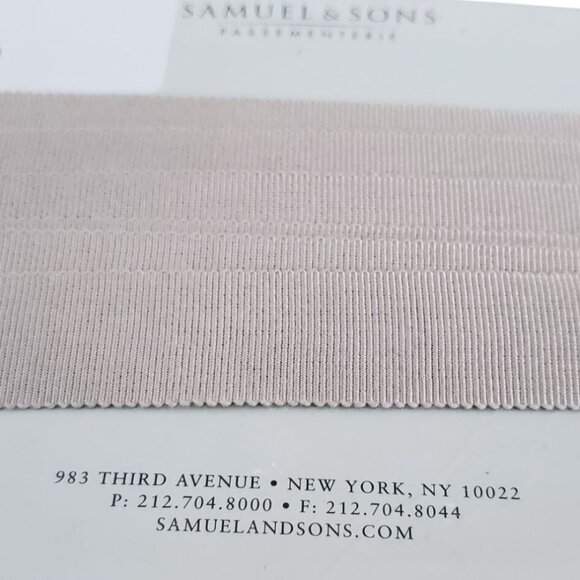 Samuel & Sons 3.5 Yards French Grosgrain Fabric Ribbon 1" Cafe Au Lait Trimming - Picture 1 of 8